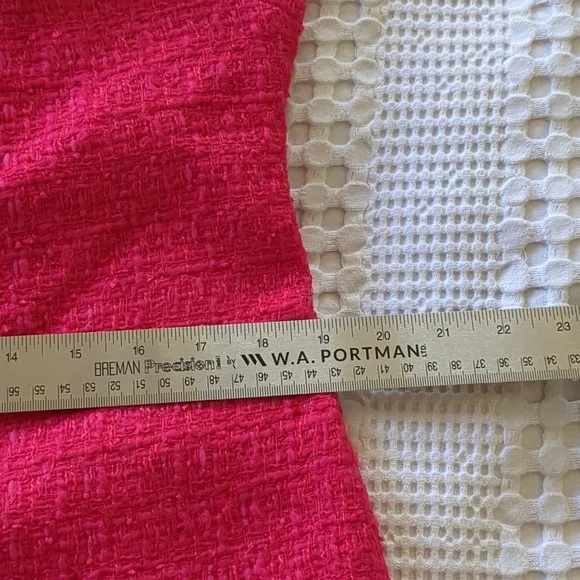 Alice + Olivia Clyde Tweed Boucle Shift A-line Dress Sleeveless Pink Sz 14 - Picture 9 of 12